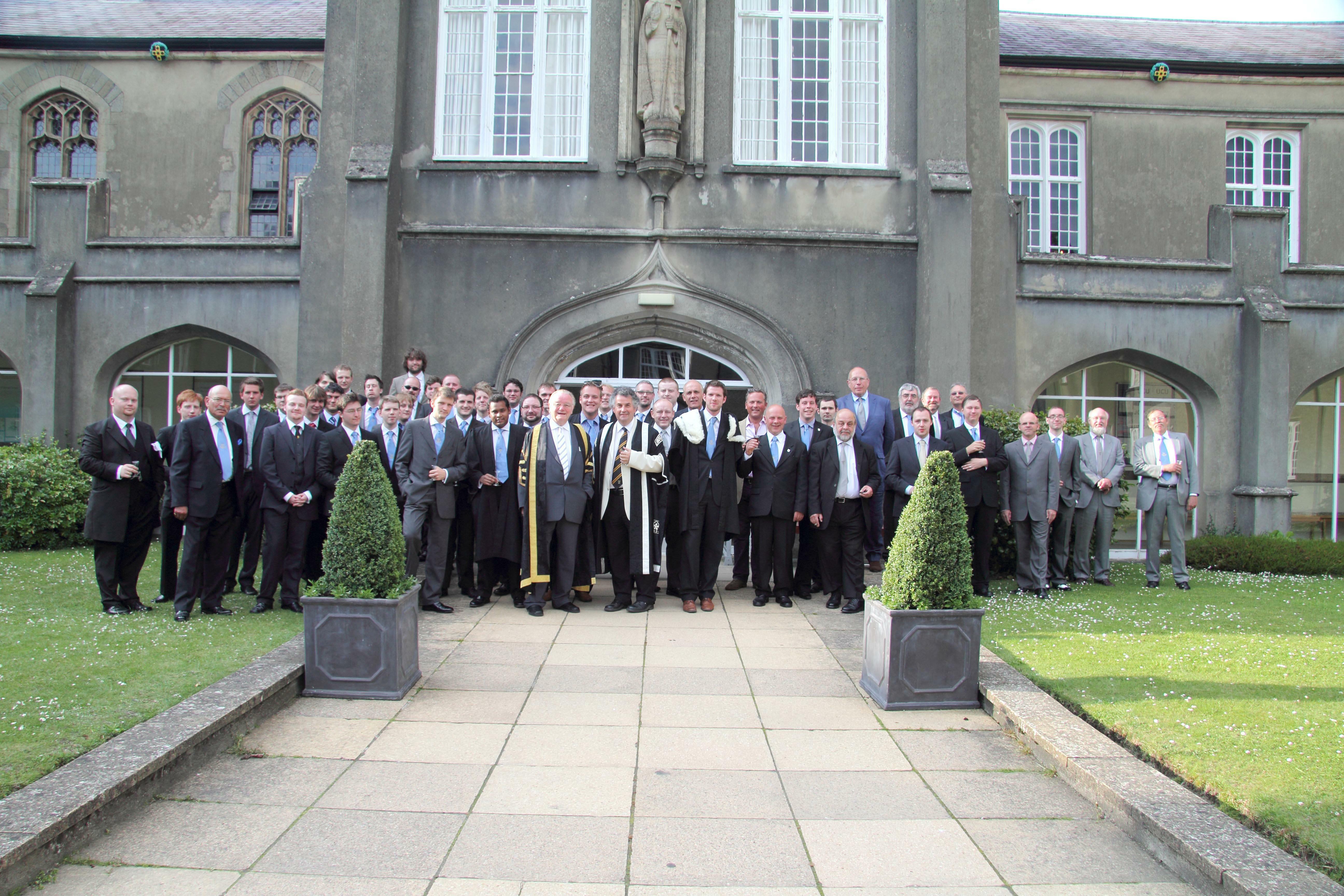 Gentlemen gather before the 40th Dinner.
